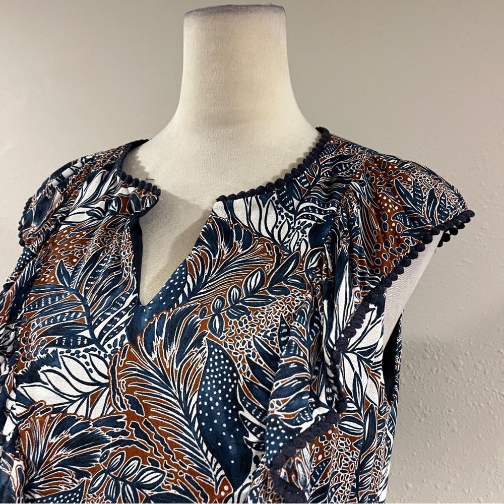 Dr2 tropical Floral Print mini Dress‎ cottage core style size medium - Picture 2 of 15